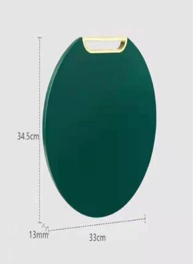 Vroxy لوح تقطيع/تقديم دائري من Vroxy، طبق للبيتزا والخضراوات والفواكه والجبن، أخضر من الجهتين - Image 4